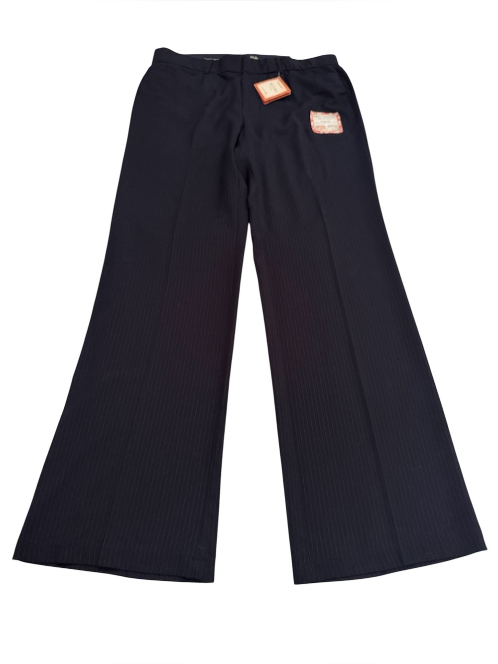NWT Vintage Dockers Metro Pinstripe Trousers Black Sz 12